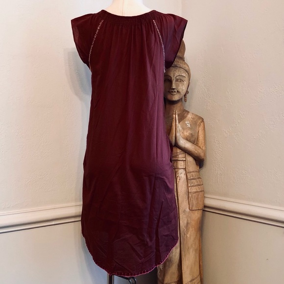 ♦️SALE♦️Anthropologie Maeve Dress Brown Beautifully Detailed Embroidery Size 2 - Picture 7 of 10